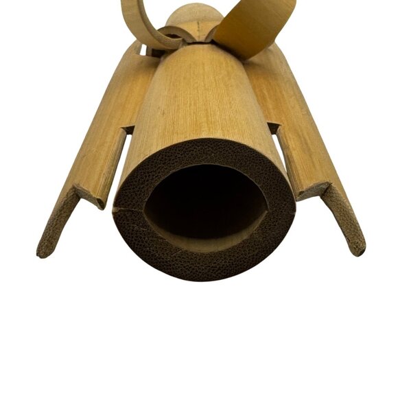 VTG Bamboo Handmade 5 Angels Playing Instruments Guitar Pipes Flute Violin Drum - Picture 12 of 16